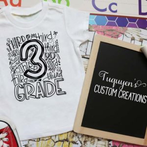 Third Grade Kids School Shirt