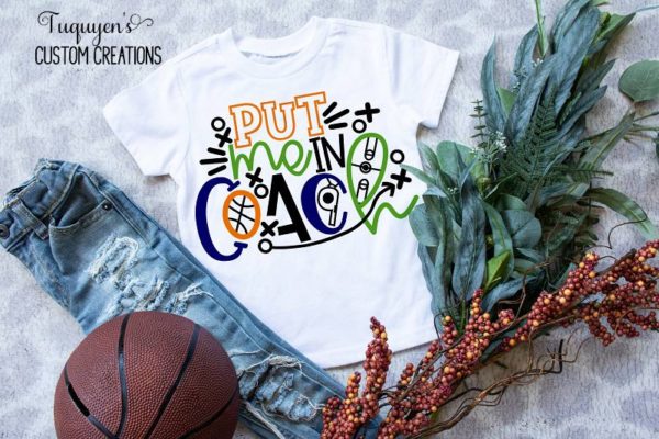 Basketball Put Me in Coach Kids Shirt