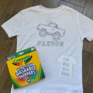 Personalized Monster Truck Coloring Shirt Bundle