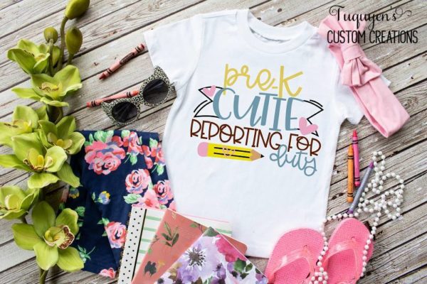 Pre-K Cutie Reporting for Duty Kids School Shirt