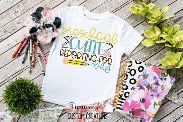 Preschool Cutie Reporting for Duty Kids School Shirt