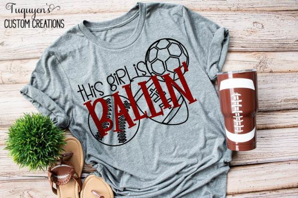 This Girl Is Ballin' Sports Mom Women's T-Shirt