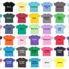 Toddler T-Shirt Color Chart