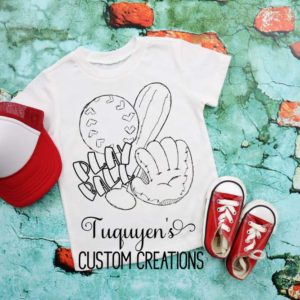 Play Ball Coloring Shirt Bundle