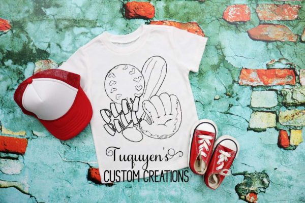 Play Ball Coloring Shirt Bundle
