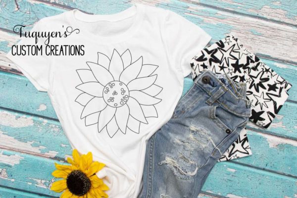 Sunflower Coloring Shirt Bundle