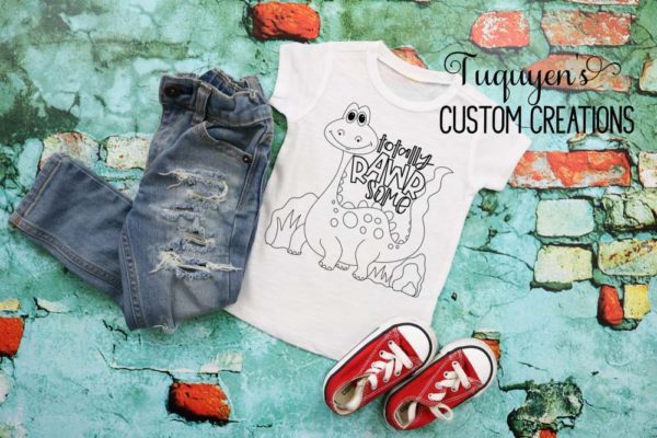Totally Rawrsome Coloring Shirt
