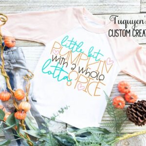 Little Bit Pumpkin with a Whole Lotta Spice Kids Fall Shirt