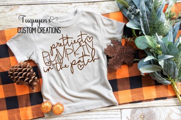 Prettiest Pumpkin In The Patch Kids Fall Shirt