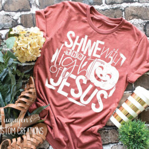 Shine with the Light of Jesus Halloween T-Shirt for Adults