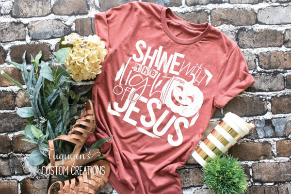 Shine with the Light of Jesus Halloween T-Shirt for Adults