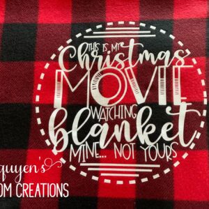 Christmas Movie Watching Fleece Throw Blanket