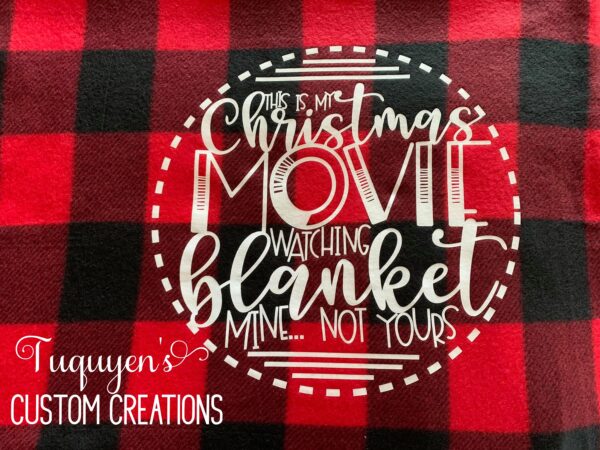Christmas Movie Watching Fleece Throw Blanket