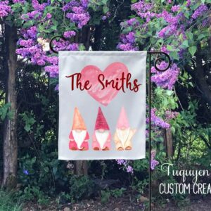 Valentine's Day Gnomes Garden Flag