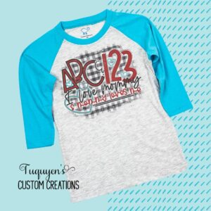 ABC & 123 I Love Mommy Raglan Shirt for Toddlers & Youth