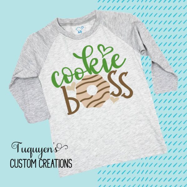 Cookie Boss Raglan Shirt for Toddlers & Youth