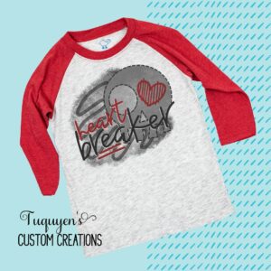 Heart Breaker Raglan Shirt for Toddlers & Youth