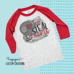I Steal Hearts Raglan Shirt for Toddlers & Youth