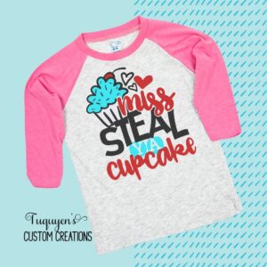 Miss Steal Ya Cupcake Raglan Shirt for Toddlers & Youth