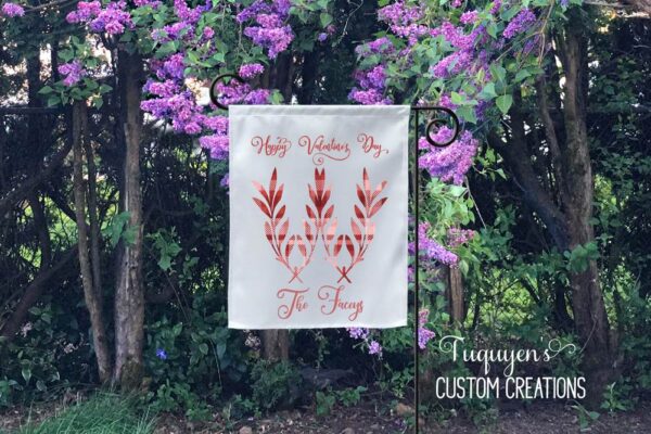 Willowsford Valentine's Day Plaid Garden Flag