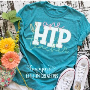 One Hip Teacher Easter T-Shirt for Adults Teacher Gift