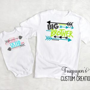 Big Brother Little Sister Big Sister Little Brother Sibling Bodysuits and Shirts