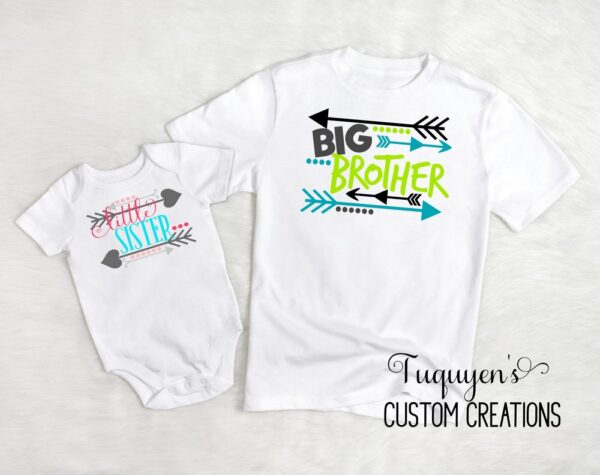 Big Brother Little Sister Big Sister Little Brother Sibling Bodysuits and Shirts