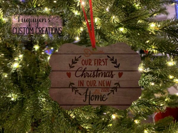 Our First Christmas in Our New Home - Personalized Christmas Ornament