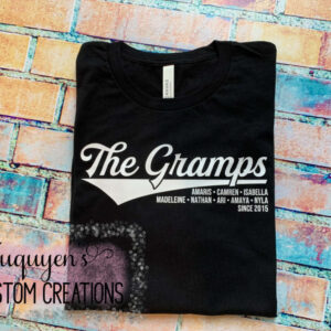 Personalized Grandpa T-Shirt with Grandkids' Names