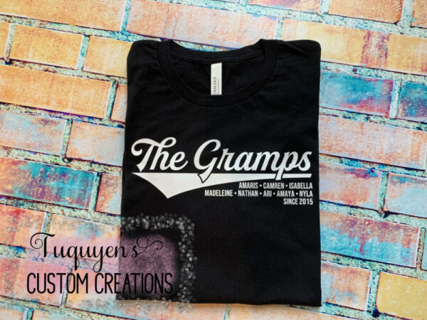 Personalized Grandpa T-Shirt with Grandkids' Names