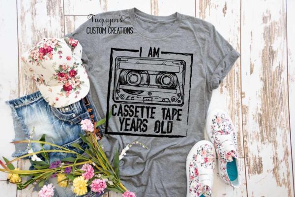 I'm Cassette Tape Years Old Funny Adult T-Shirt