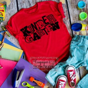 Kindergarten Cheetah Print Kids School Shirt