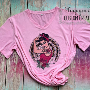 Fight Breast Cancer Girl Power T-Shirt for Adults