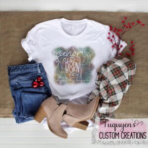 Our Savior is Born Christmas T-Shirt for Adults