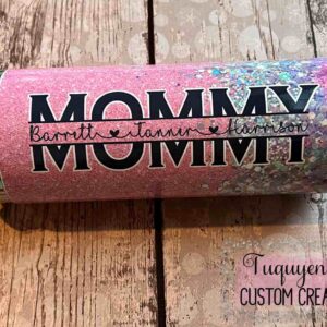 Personalized Mom Mama Mommy Grandma Nana Insulated Coffee Tumbler with Lid