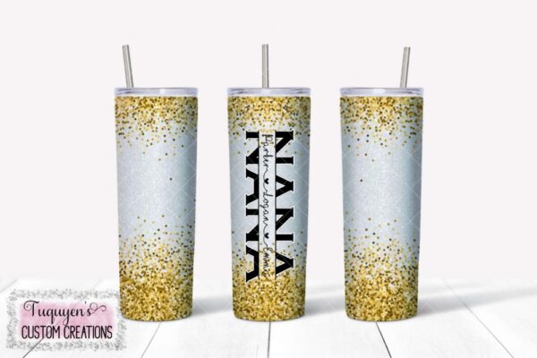 Personalized Mom Mama Mommy Grandma Nana Insulated 20 oz. Tumbler with Lid and Straw