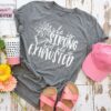 She is Strong but She is Exhausted Funny Mom T-Shirt - Image 2