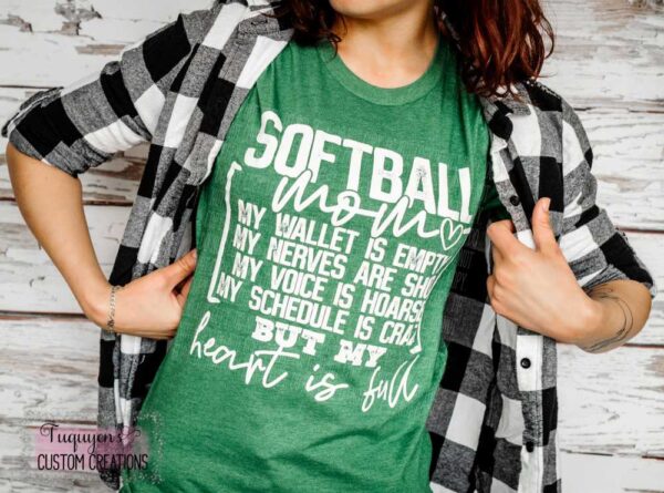 Softball Mom My Wallet is Empty Funny Mom T-Shirt