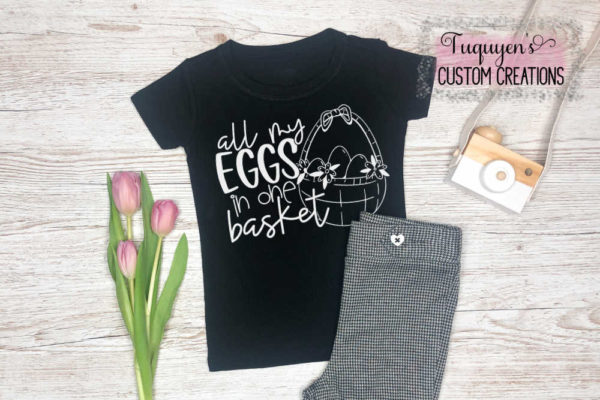 All My Eggs in One Basket Kids Easter T-Shirt