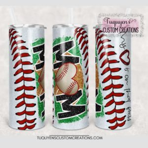 Baseball Mom Insulated 20 oz. Tumbler with Lid and Straw