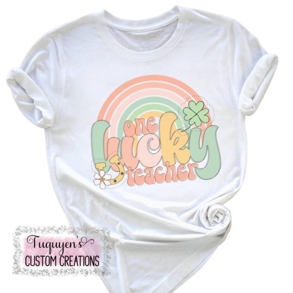 One Lucky Teacher St. Patrick's Day T-Shirt for Adults