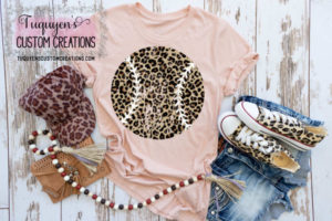 Leopard print baseball Tuquyen's Custom Creations