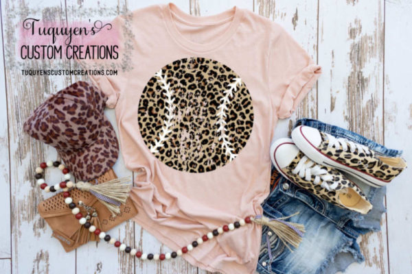 Leopard print baseball Tuquyen's Custom Creations