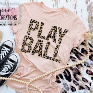 Play Ball Leopard print Tuquyen's Custom Creations