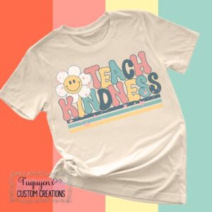 Teach Kindness Retro T-Shirt for Adults