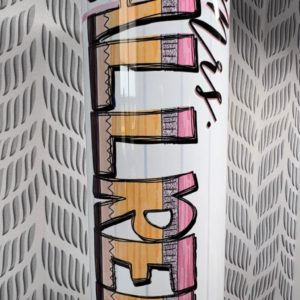 Personalized Teacher Notebook Paper Insulated 20 oz. Tumbler with Lid and Straw