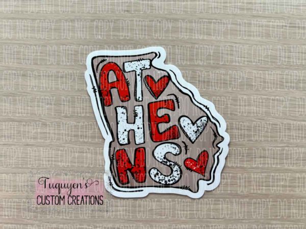 Athens Georgia Waterproof Vinyl Sticker