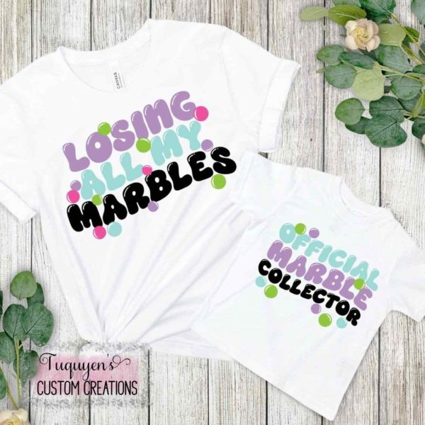 Losing All My Marbles + Official Marble Collector Mom & Me T-Shirt Bundle