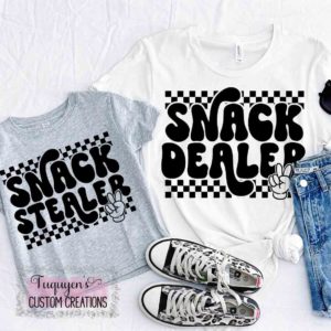Snack Dealer + Snack Stealer Mom & Me T-Shirt Bundle