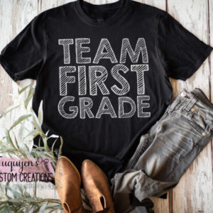 Team First Grade Teacher T-Shirt for Adults